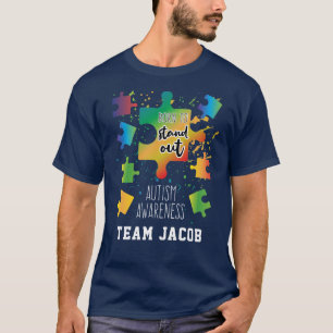 Camiseta Nacido para destacar Conciencia sobre el Autismo P