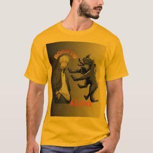 Camiseta Nacido para estar solo: estética de chico anime y 