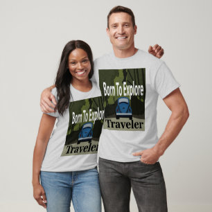 Camiseta Nacido Para Explorar Viaje Por Carretera