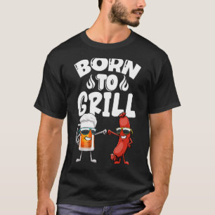 Camiseta Nacido Para Grill Hot Dogs & Beer Foodiage Sausage