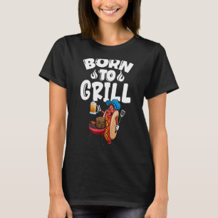 Camiseta Nacido Para Grill Hot Dogs & Beer Foodiage Sausage