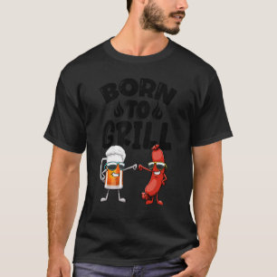 Camiseta Nacido Para Grill Hot Dogs & Beer Foodiage Sausage