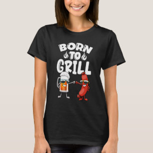 Camiseta Nacido Para Grill Hot Dogs & Beer Foodiage Sausage