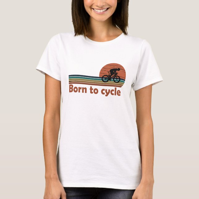Camiseta Nacido para hacer ciclismo vintage (Anverso)