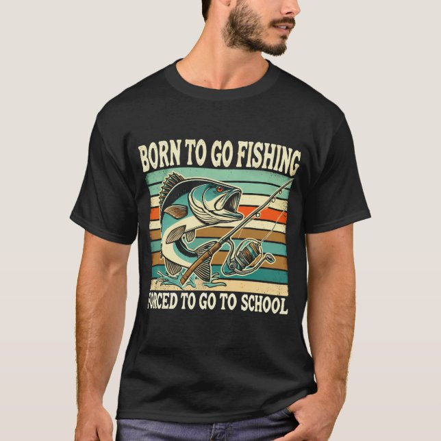Camiseta Nacido Para Ir A Pescar Marlín (Anverso)