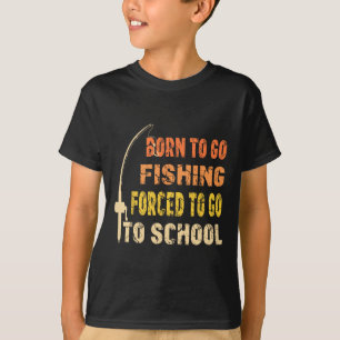 Camiseta Nacido Para Ir A Pescar Ropa De Pescador Graciosa