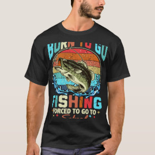 Camiseta Nacido Para Ir De Pesca Lubina Pescador Hombres Ch