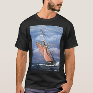 Camiseta Nacido para ir de pesca obligado a ir a la escuela