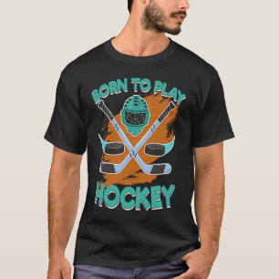 Camiseta Nacido Para Jugar Al Helado De Los Palos De Hockey