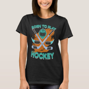 Camiseta Nacido Para Jugar Al Helado De Los Palos De Hockey