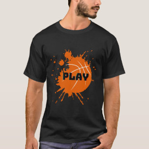 Camiseta Nacido Para Jugar Baloncesto - Naranja