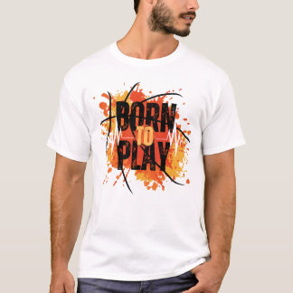 Camiseta Nacido Para Jugar La Típografía Alfa Masculina Sal