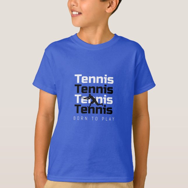 Camiseta Nacido Para Jugar Tenis Deporte Cita Temática Dici (Anverso)