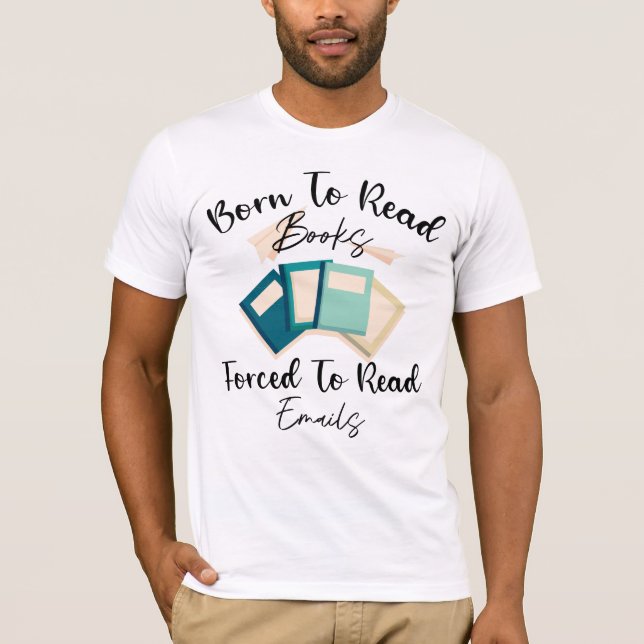 Camiseta Nacido para leer libros regalo divertido para los  (Anverso)