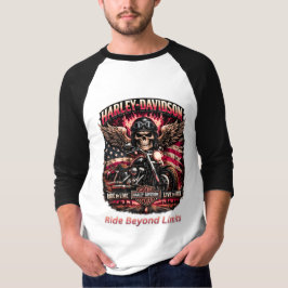 Camiseta Nacido para Montar Construido para Liderar Motocic