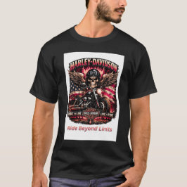 Camiseta Nacido para Montar Construido para Liderar Motocic