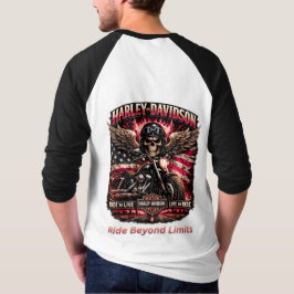 Camiseta Nacido para Montar Construido para Liderar Motocic