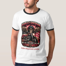 Camiseta Nacido para Montar Construido para Liderar Motocic