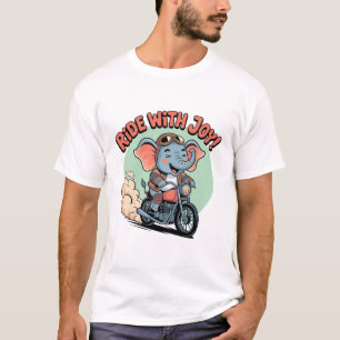 Camiseta Nacido para montar elefante tatuado divertido