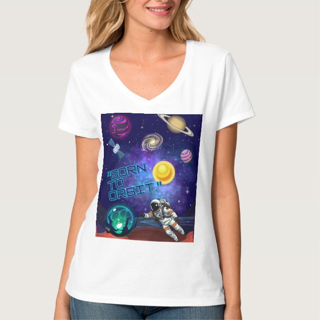 CAMISETA NACIDO PARA ORBITAR  (Anverso)
