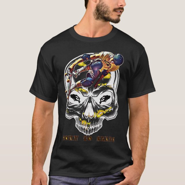 Camiseta Nacido para patinar (Anverso)