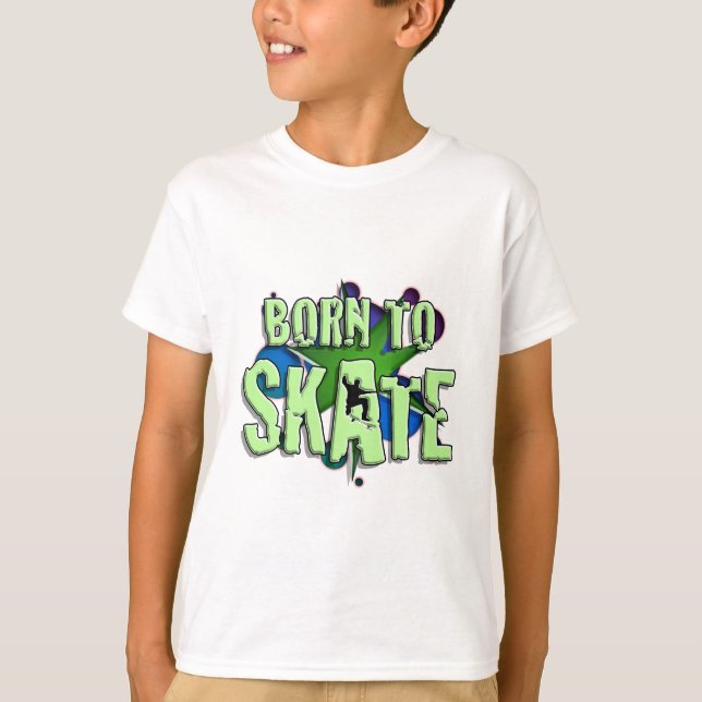 Camiseta nacido para patinar (Anverso)
