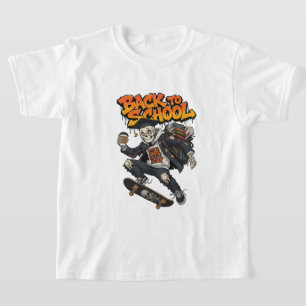 Camiseta Nacido para patinar, obligado a estudiar esqueleto