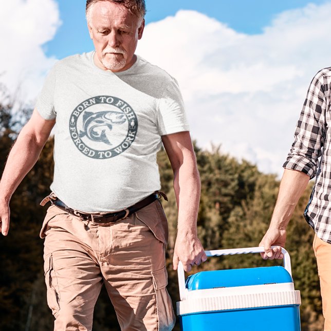 Camiseta Nacido para peces obligados a trabajar (Subido por el creador)