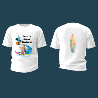 Camiseta Nacido para perseguir olas de horizontes