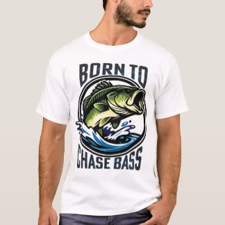 Camiseta Nacido para perseguir pescadores de lubina