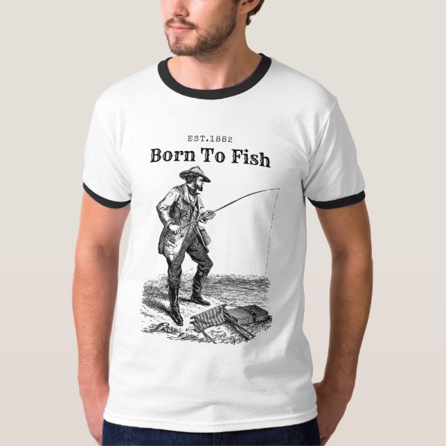 Camiseta Nacido Para Pescar (Anverso)