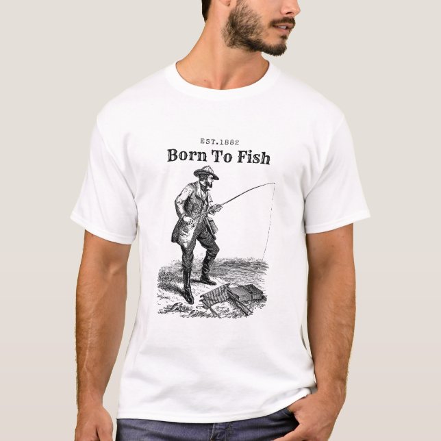 Camiseta Nacido para pescar (Anverso)