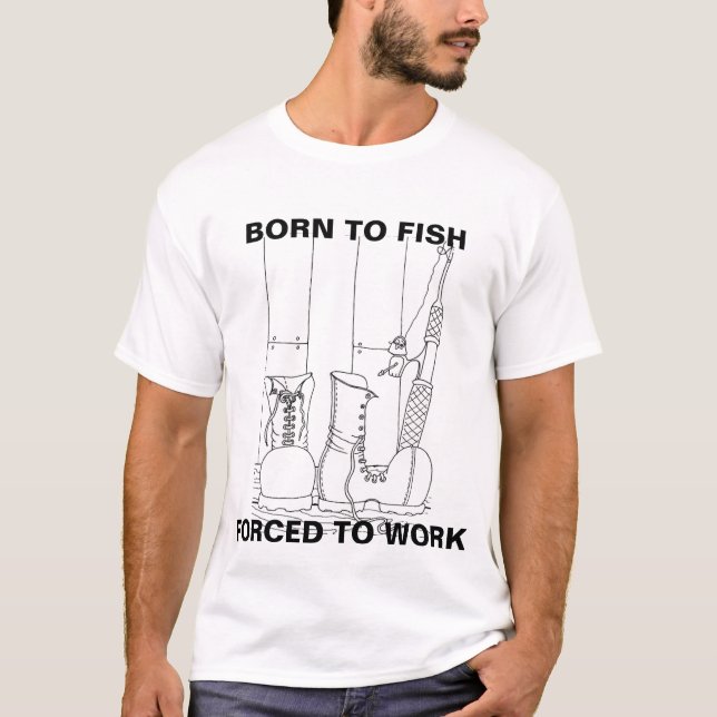 Camiseta Nacido para pescar (Anverso)