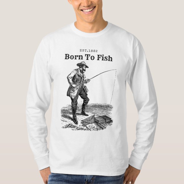 Camiseta Nacido Para Pescar (Anverso)