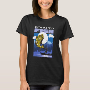 Camiseta Nacido Para Pescar Al Aire Libre Pesca Bella Aven