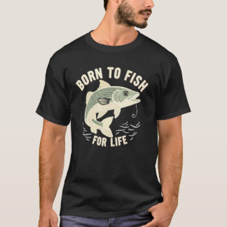 Camiseta Nacido para pescar de por vida