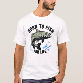 Camiseta Nacido para Pescar de por Vida