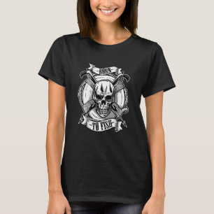 Camiseta Nacido Para Pescar Esqueleto Pesca Submarina