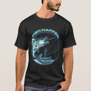 Camiseta Nacido para Pescar Todos los Días - Vivir para Pes