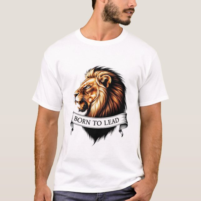 Camiseta "Nacido para plomo - Roaring Lion Head T shirt" (Anverso)
