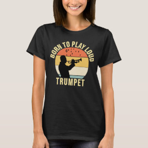 Camiseta Nacido para reproducir un regalo de música retro d