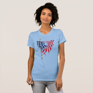 Camiseta Nacido para ser águila patriótica libre   Ajuste d