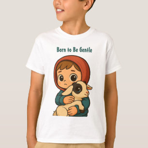 Camiseta Nacido para ser amable" Niño y Ilustracion de cord