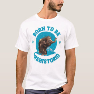 Camiseta Nacido para ser bebé de mamut lobo prehistórico