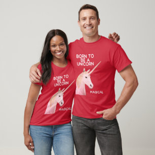 Camiseta Nacido para ser cabeza de estatua de unicornio y u