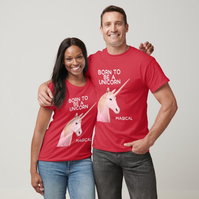 Camiseta Nacido para ser cabeza de estatua de unicornio y u (Unisexo)