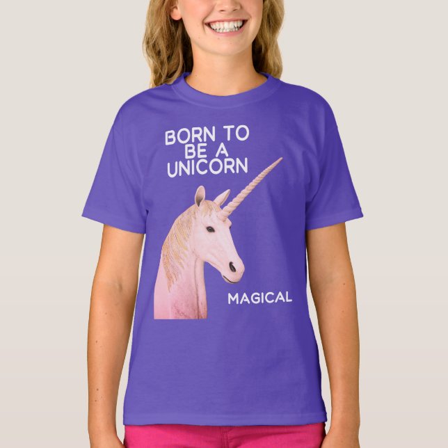 Camiseta Nacido para ser jefe de estatua de Unicornio y Chi (Anverso)
