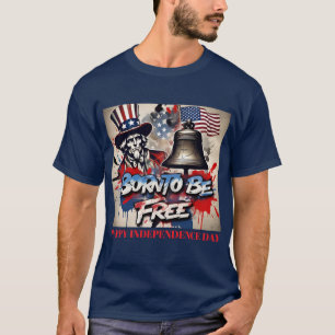 Camiseta Nacido Para Ser Libre: Tío Sam Art Personalizado