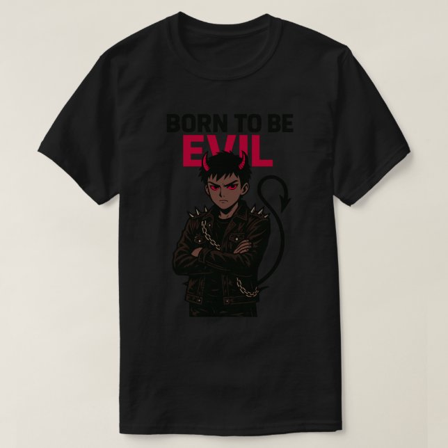 Camiseta Nacido para ser malvado (Diseño del anverso)