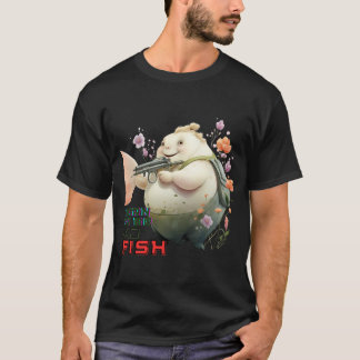 Camiseta Nacido para ser pez malvado, ilustración de pez di